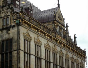 Teilansicht der Fassade des Bremer Schüttings (heute die Handelskammer)